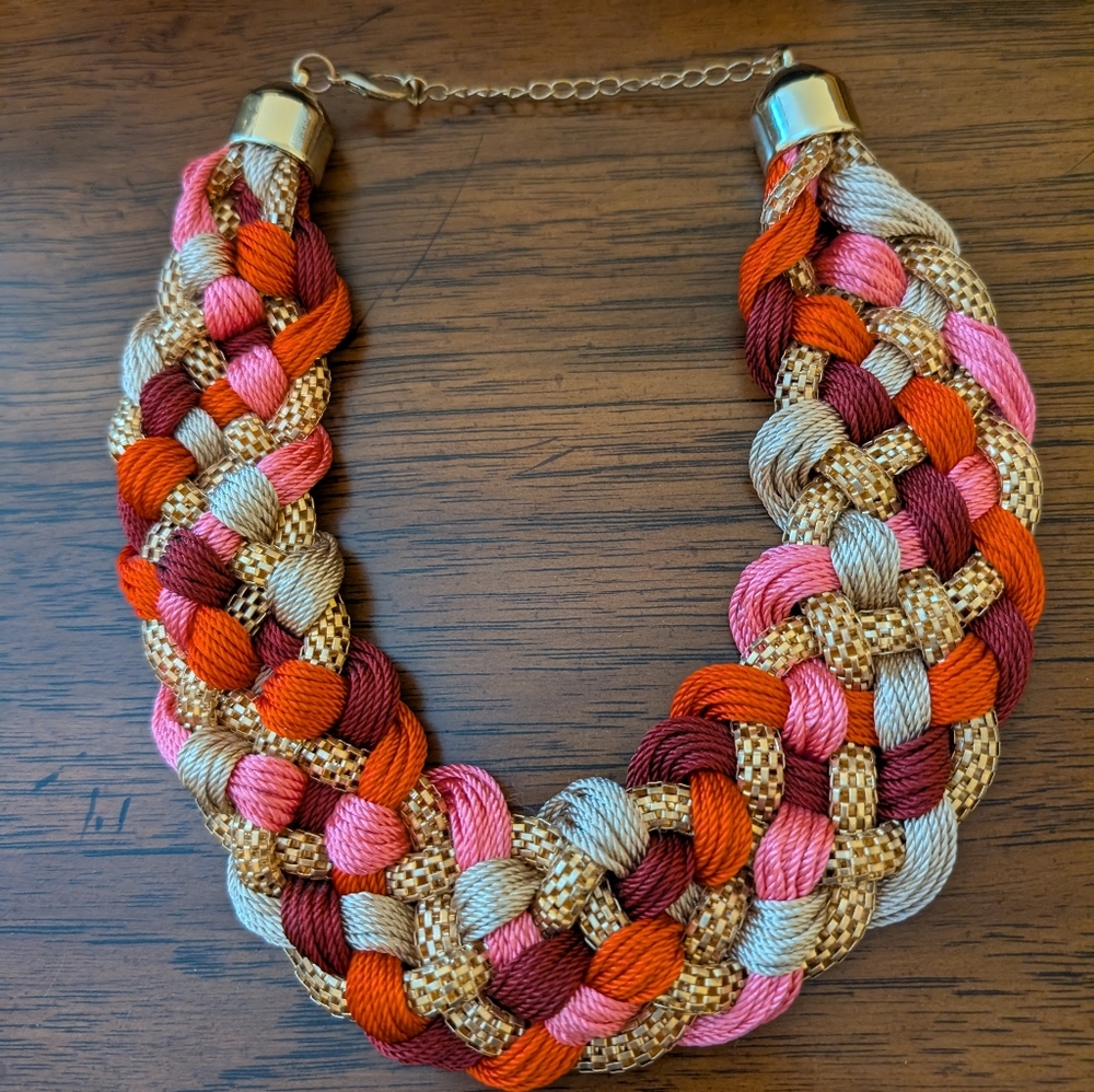 Braided Statement Collar Necklace